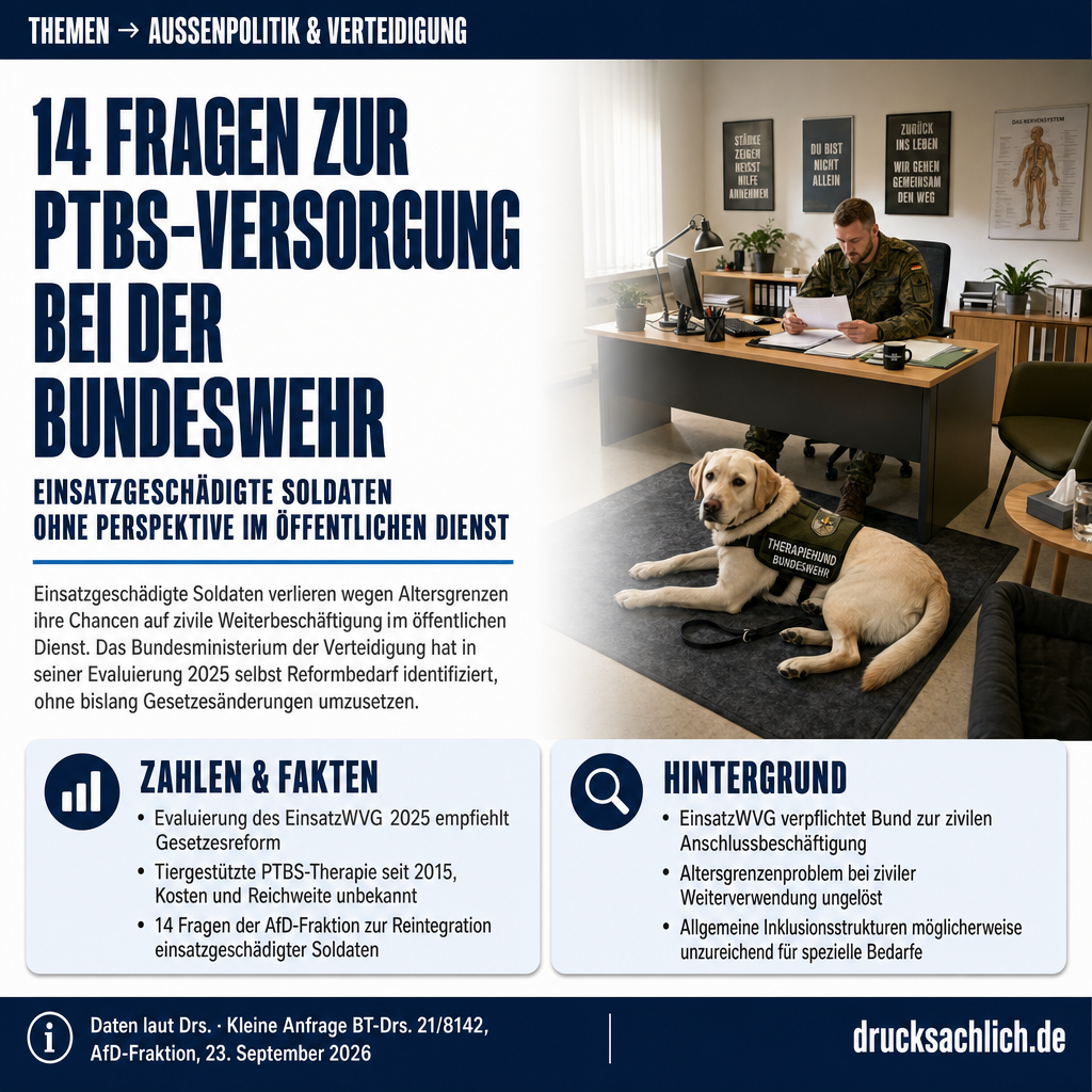 PTBS-Versorgung Bundeswehr: 14 Fragen zur Reintegration