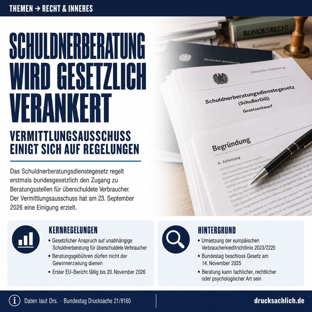 SchuBerDG: Vermittlungsausschuss einigt sich auf Änderungen