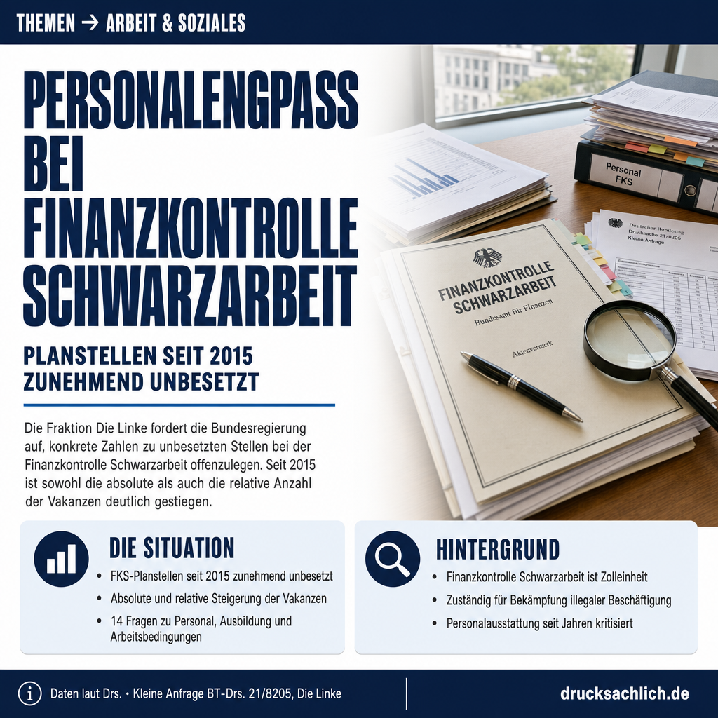 Finanzkontrolle Schwarzarbeit: Personalengpass seit 2015