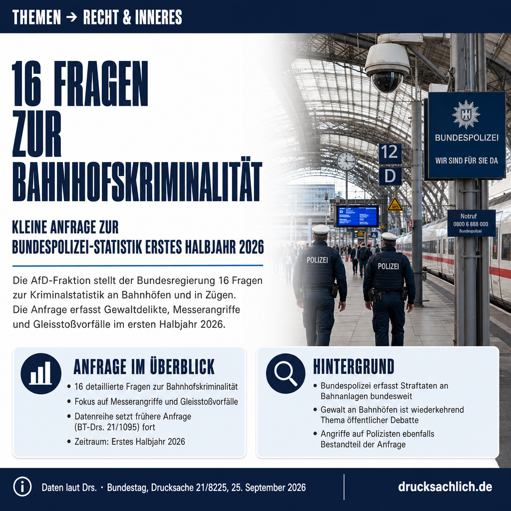 Bahnhofskriminalität 2026: 16 Fragen zur Sicherheit im Bahnbereich