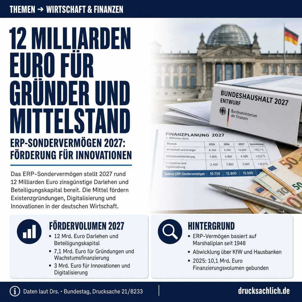 ERP-Sondervermögen 2027: 12 Mrd. Euro Mittelstandsförderung