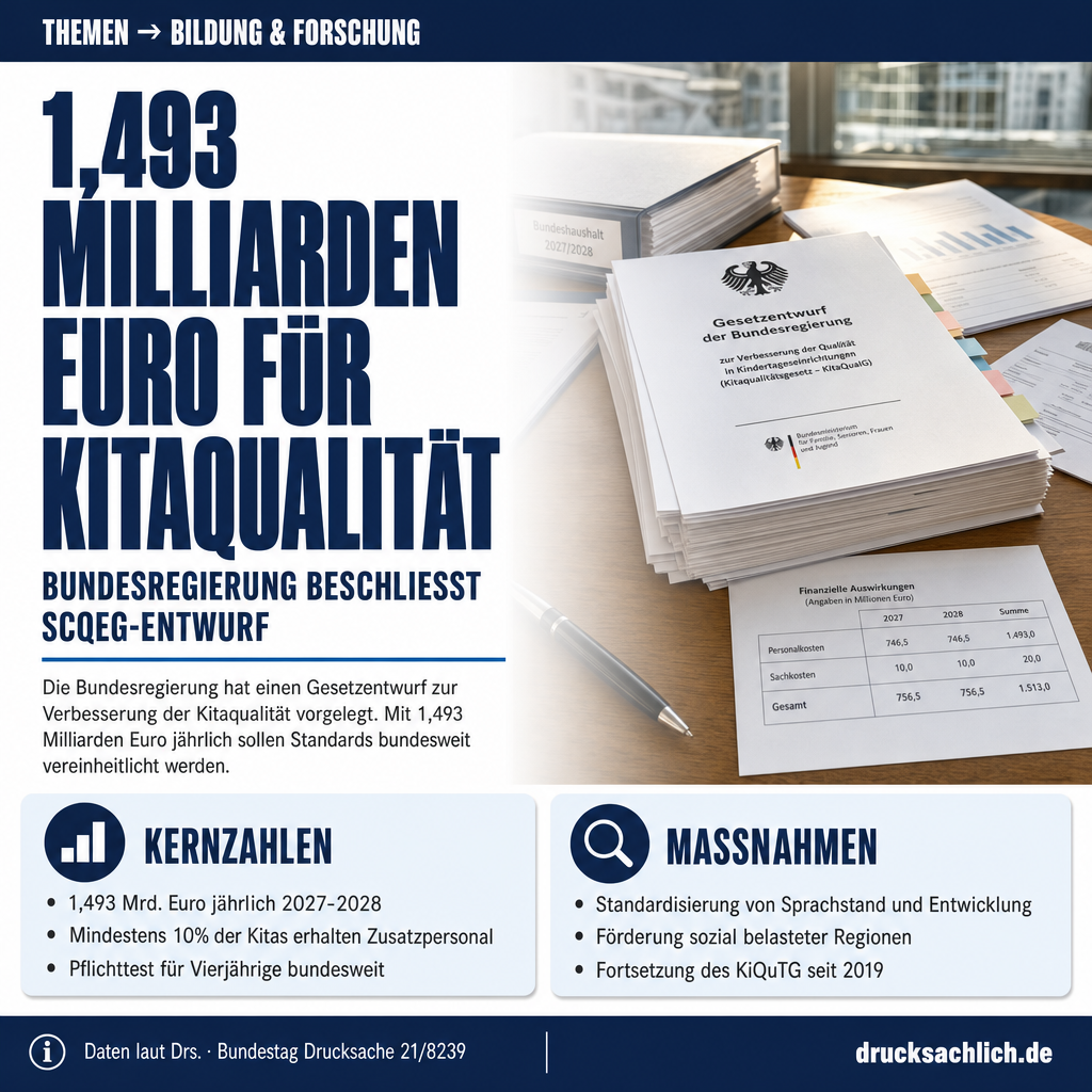 Kita-Qualität: Bundesregierung legt SCQEG-Entwurf vor