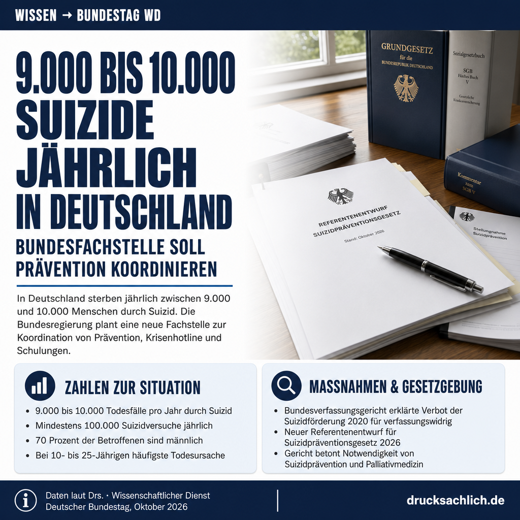 Bundesfachstelle Suizidprävention: Gesetzliche Regelung und Umsetzung