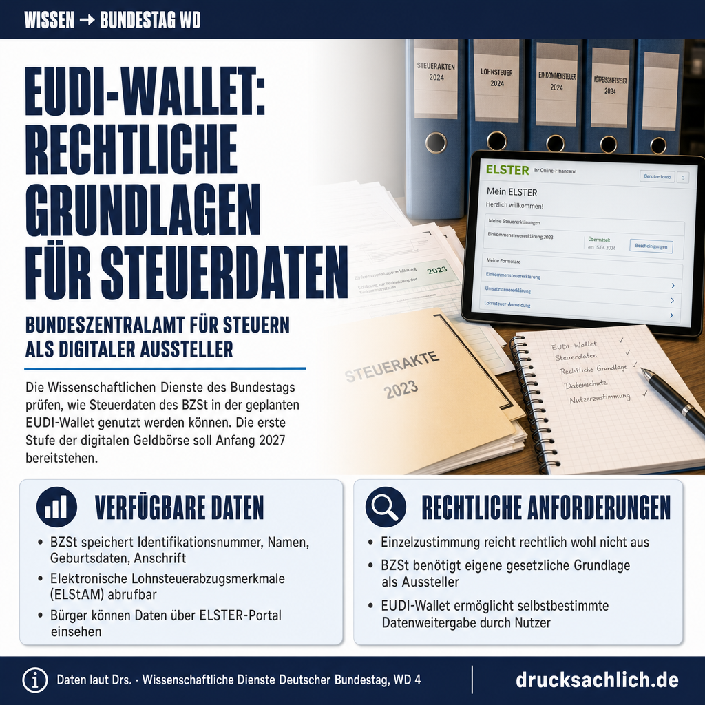 EUDI-Wallet: Rechtliche Grundlagen für BZSt-Datenzugriff