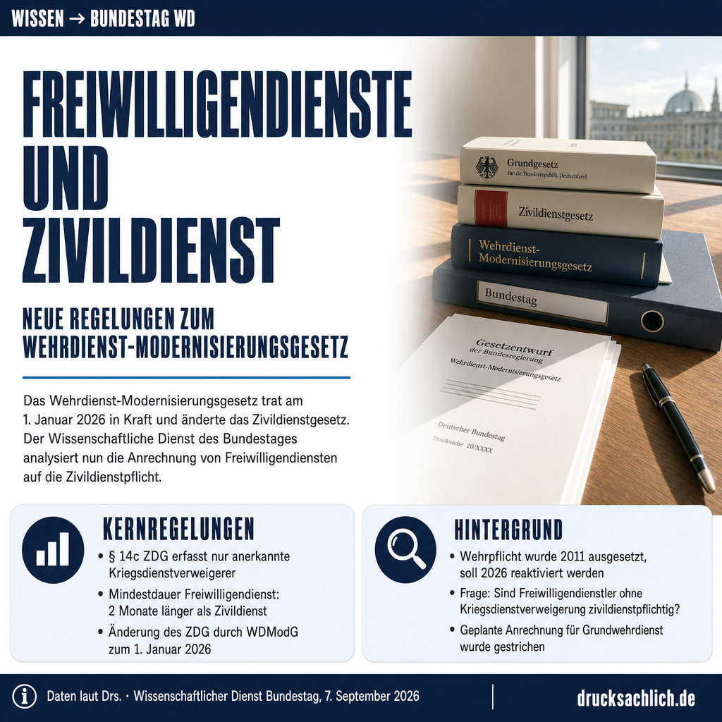 Anrechnung von Freiwilligendiensten auf Zivildienst nach ZDG