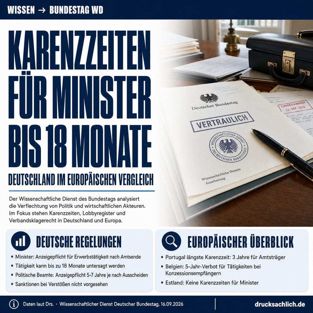 Karenzzeiten, Lobbyregister und Verbandsklagerecht in Deutschland