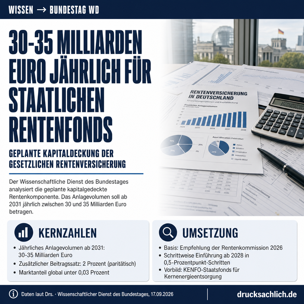 Anlagevolumen und Markteffekte der geplanten gesetzlichen Kapitalrente