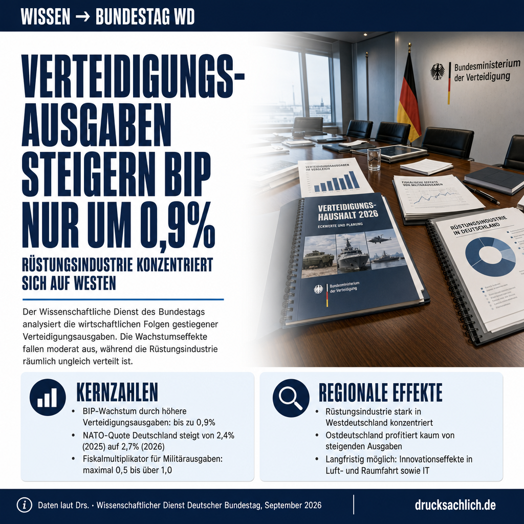 Regionale Disparitäten bei Verteidigungsausgaben und Wirtschaftseffekten