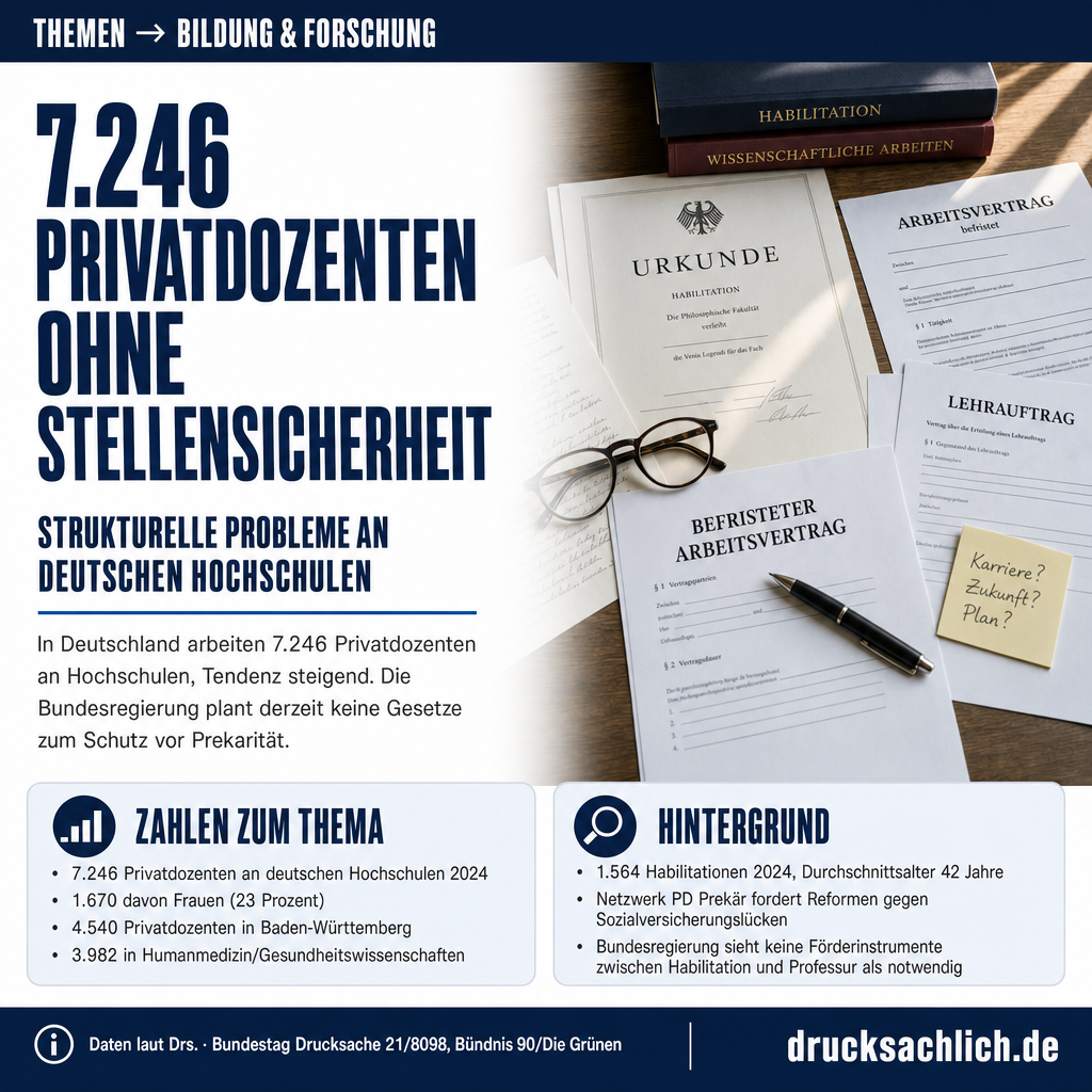 Privatdozenten in Deutschland: 7.246 ohne Stellensicherheit