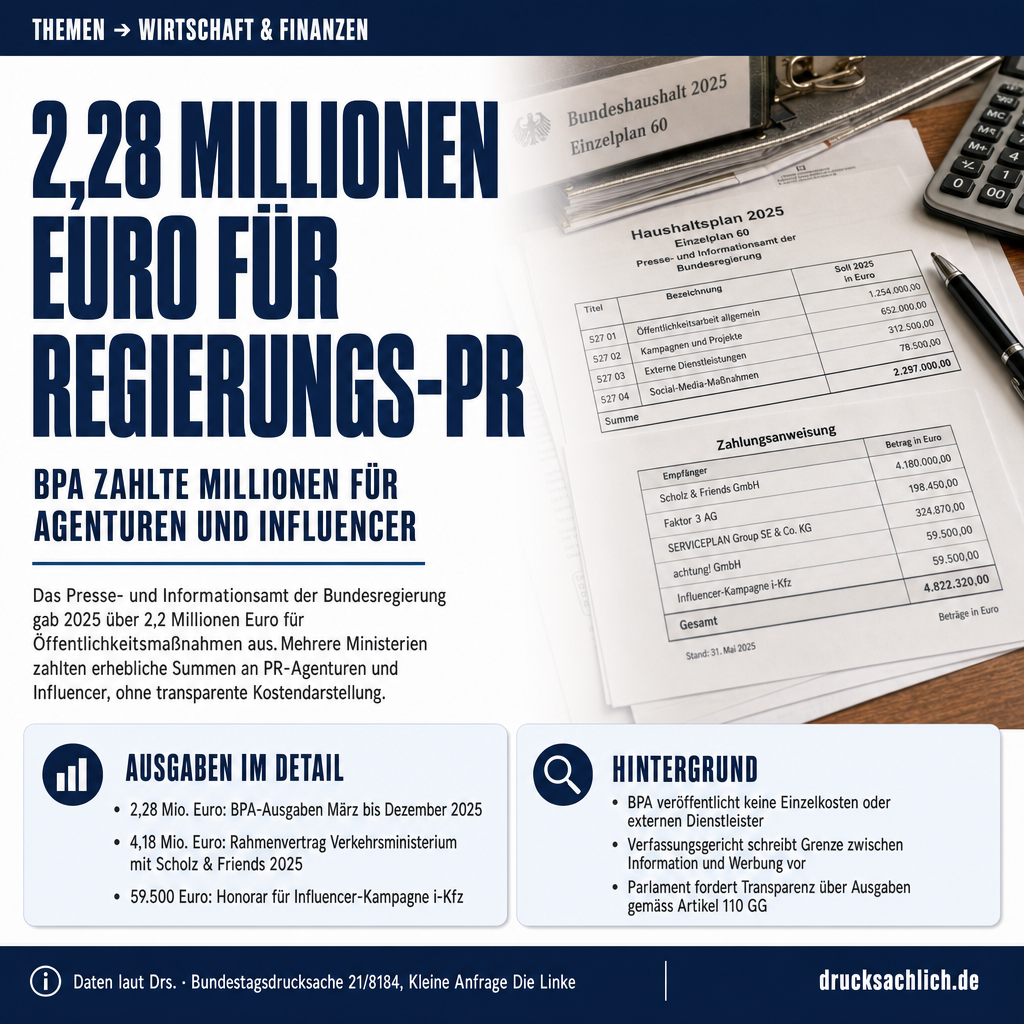 Regierungs-PR: Millionen für Agenturen und Influencer