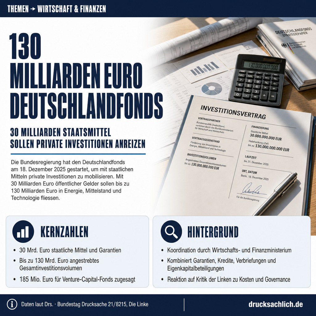 Deutschlandfonds: 130 Mrd. Euro Ziel und Lobbykontakte