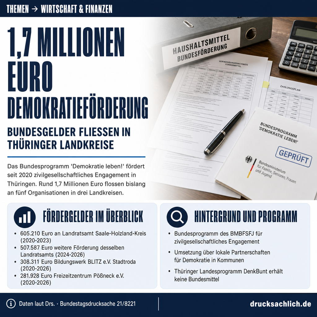Demokratie leben!: NGO-Förderung in Thüringer Landkreisen