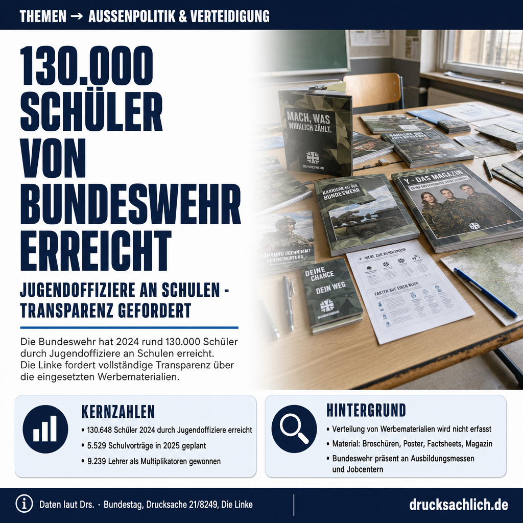 Bundeswehr-Werbung an Schulen: 130.000 Schüler erreicht
