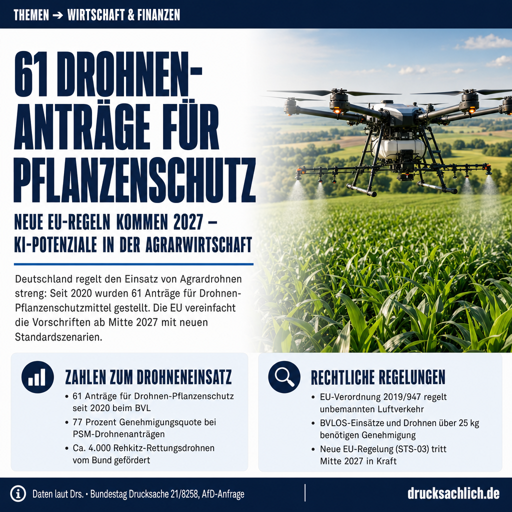 Agrardrohnen: Rechtslage und KI-Potenziale in Deutschland
