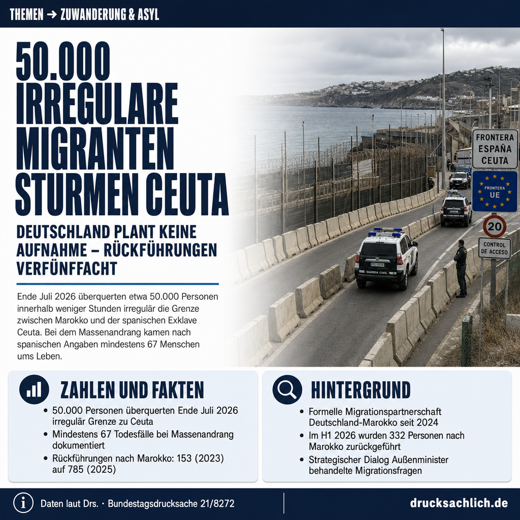 Ceuta-Krise 2026: Rückführungen nach Marokko verfünffacht