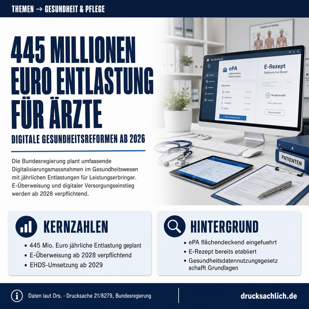 Gesundheits-Digitalisierung 2026: ePA, EHDS und 445 Mio. Euro Entlastung
