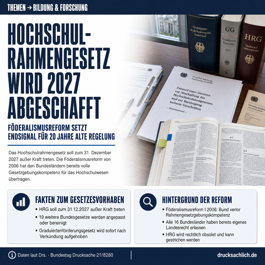 Hochschulrahmengesetz: Abschaffung ab Ende 2027 geplant
