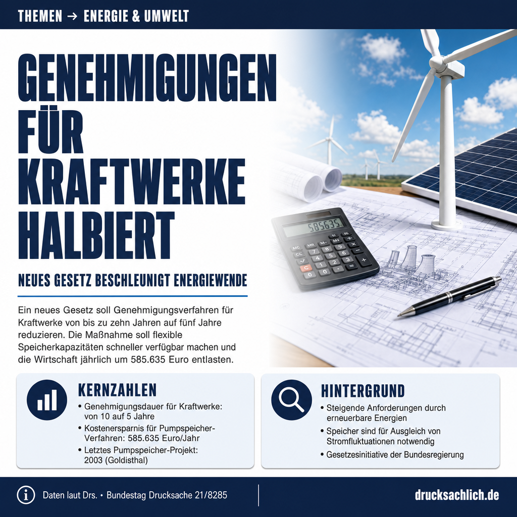 Energiewende-Genehmigungen: Neues Gesetz beschleunigt Stromsystem