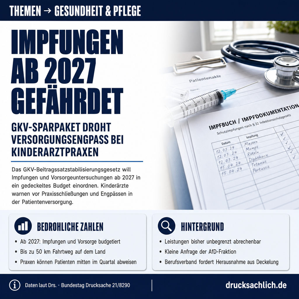 Kinderarzt-Versorgung: GKV-Sparpaket gefährdet Impfungen