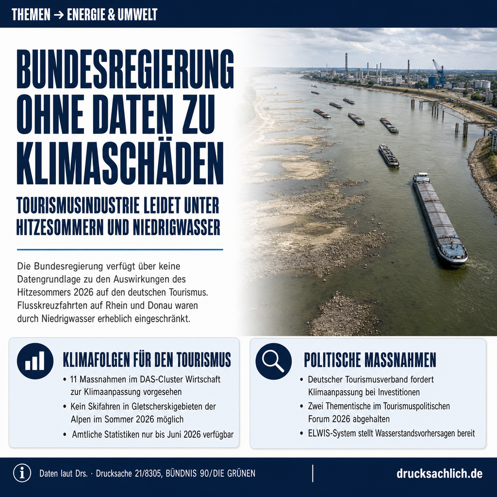 Klimawandel im Tourismus: Bundesregierung ohne Datenlage
