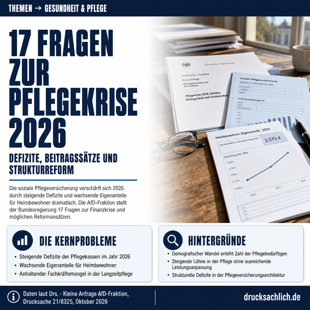 Pflegeversicherung: 17 Fragen zur Finanzkrise und Reform 2026