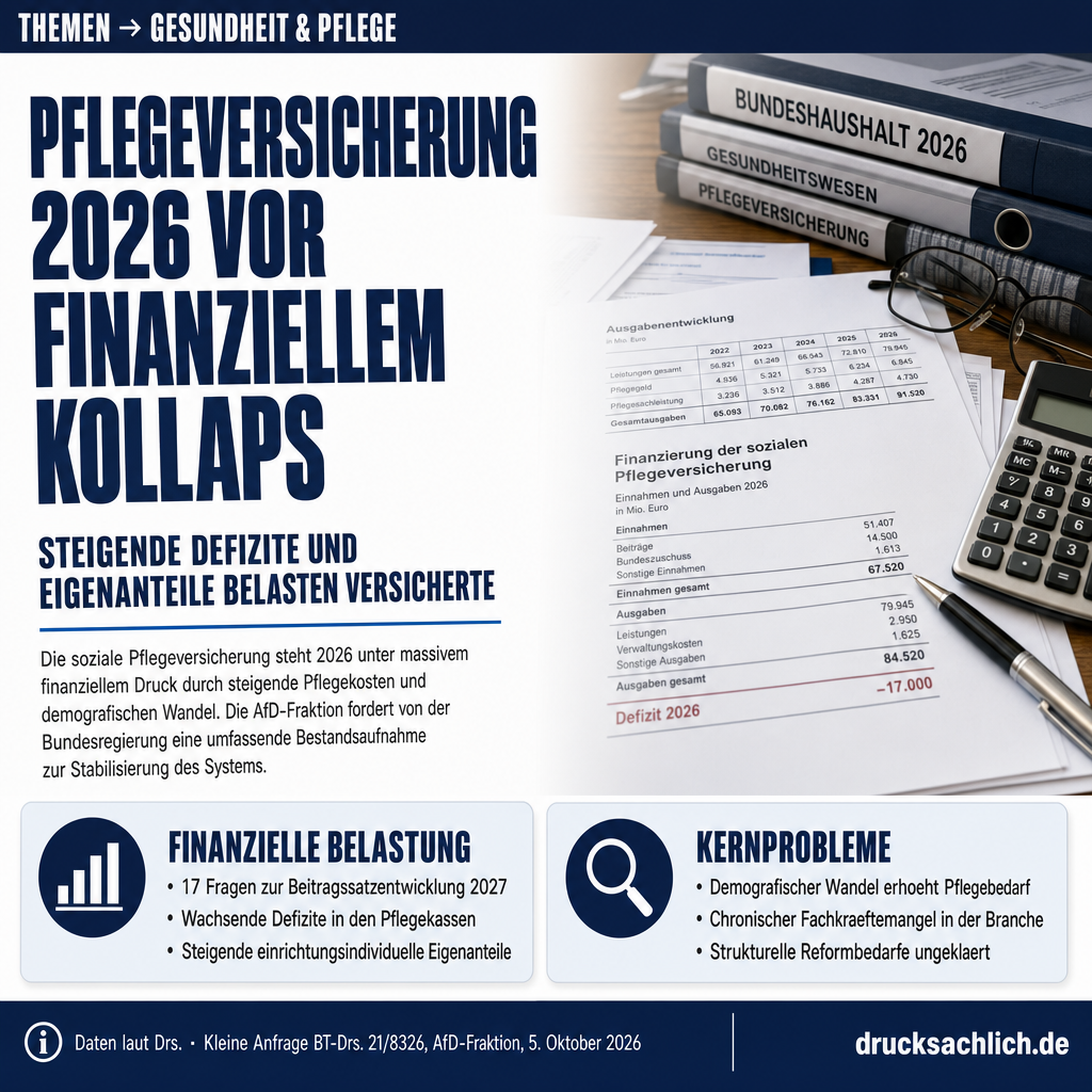 Pflegeversicherung 2026: Finanzlage und Reformbedarf