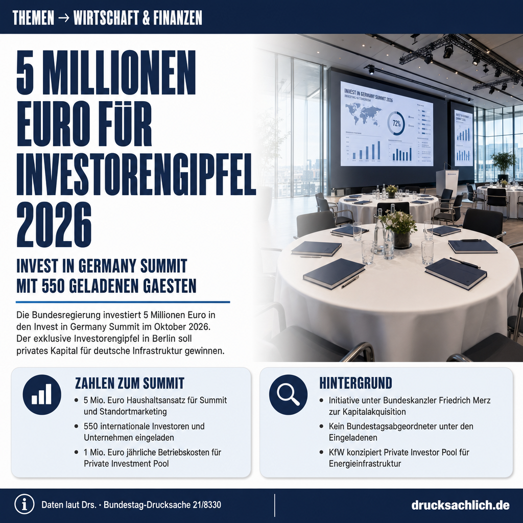 Invest in Germany Summit: 5 Mio. Euro, 550 Einladungen