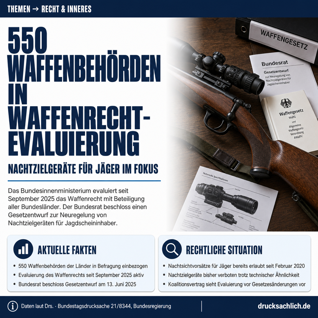 Nachtzielgeräte bei der Jagd: Waffenrecht wird evaluiert