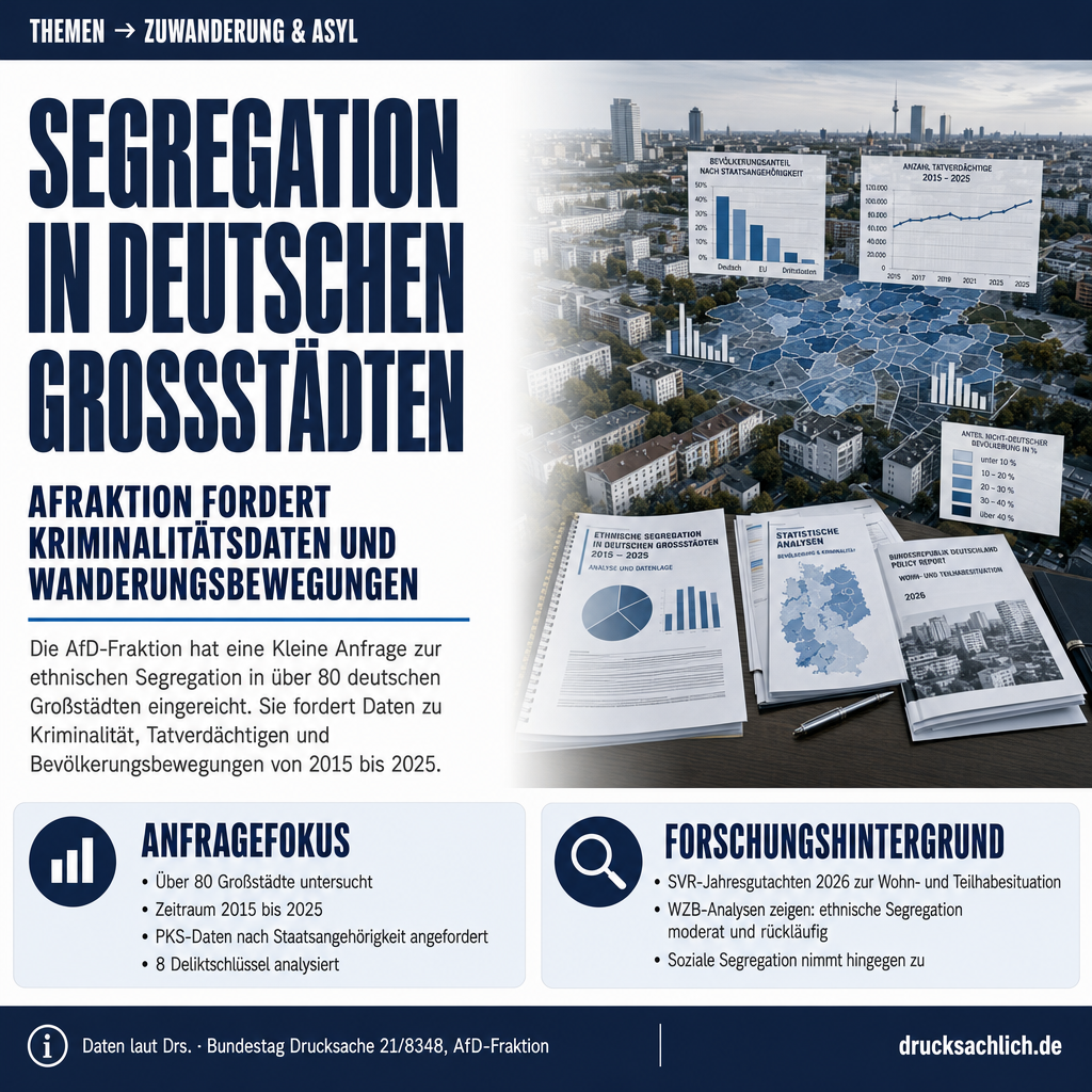 Segregation in Städten: AfD fragt zu Kriminalität und Wegzug