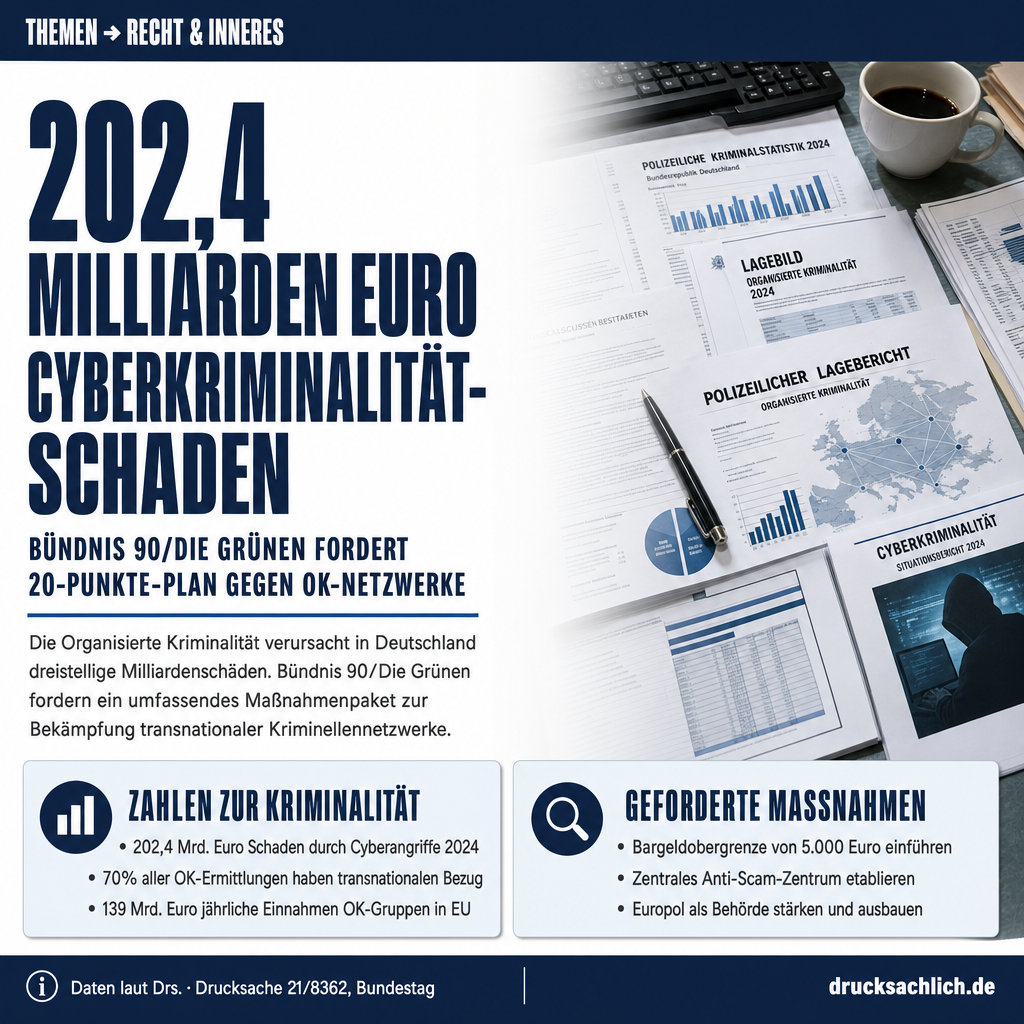 Organisierte Kriminalität: 20 Maßnahmen gegen OK-Netzwerke