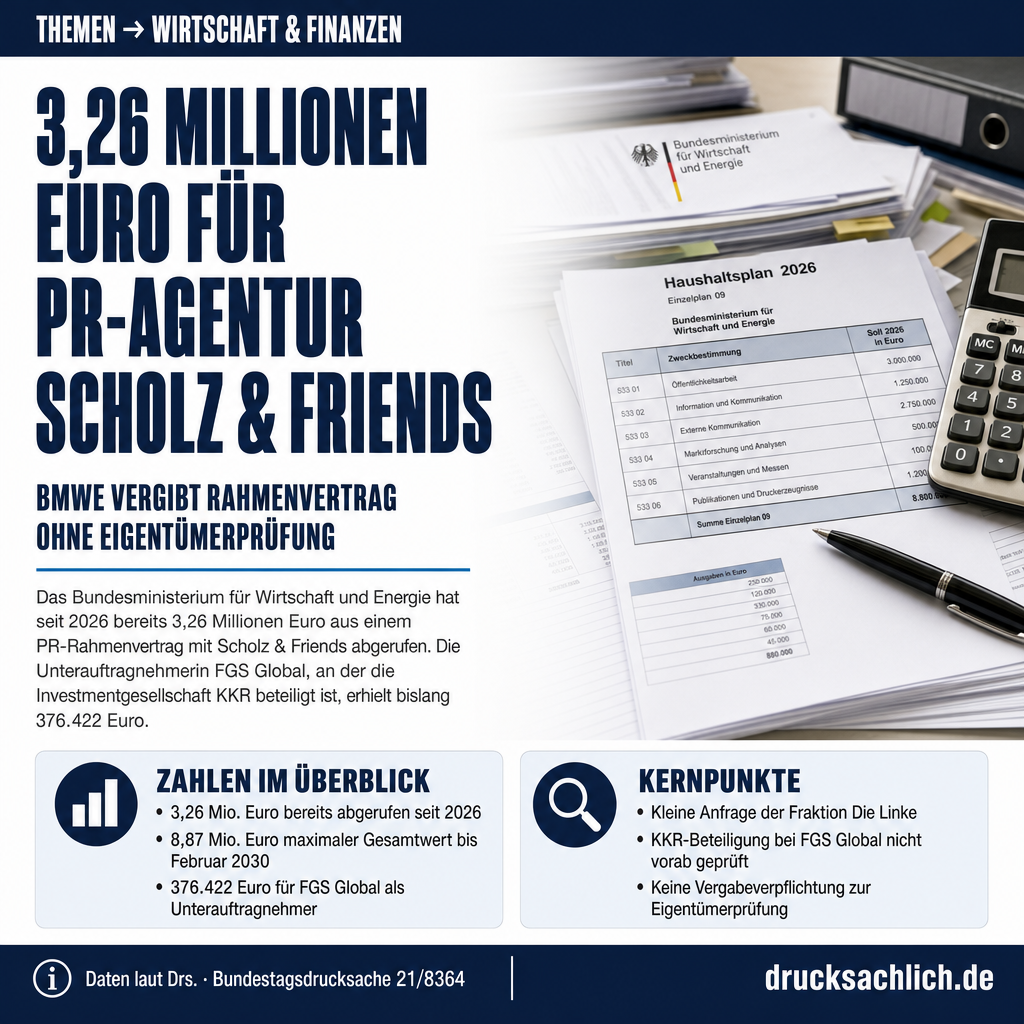 PR-Beratung BMWE: 3,26 Mio. Euro für Scholz & Friends