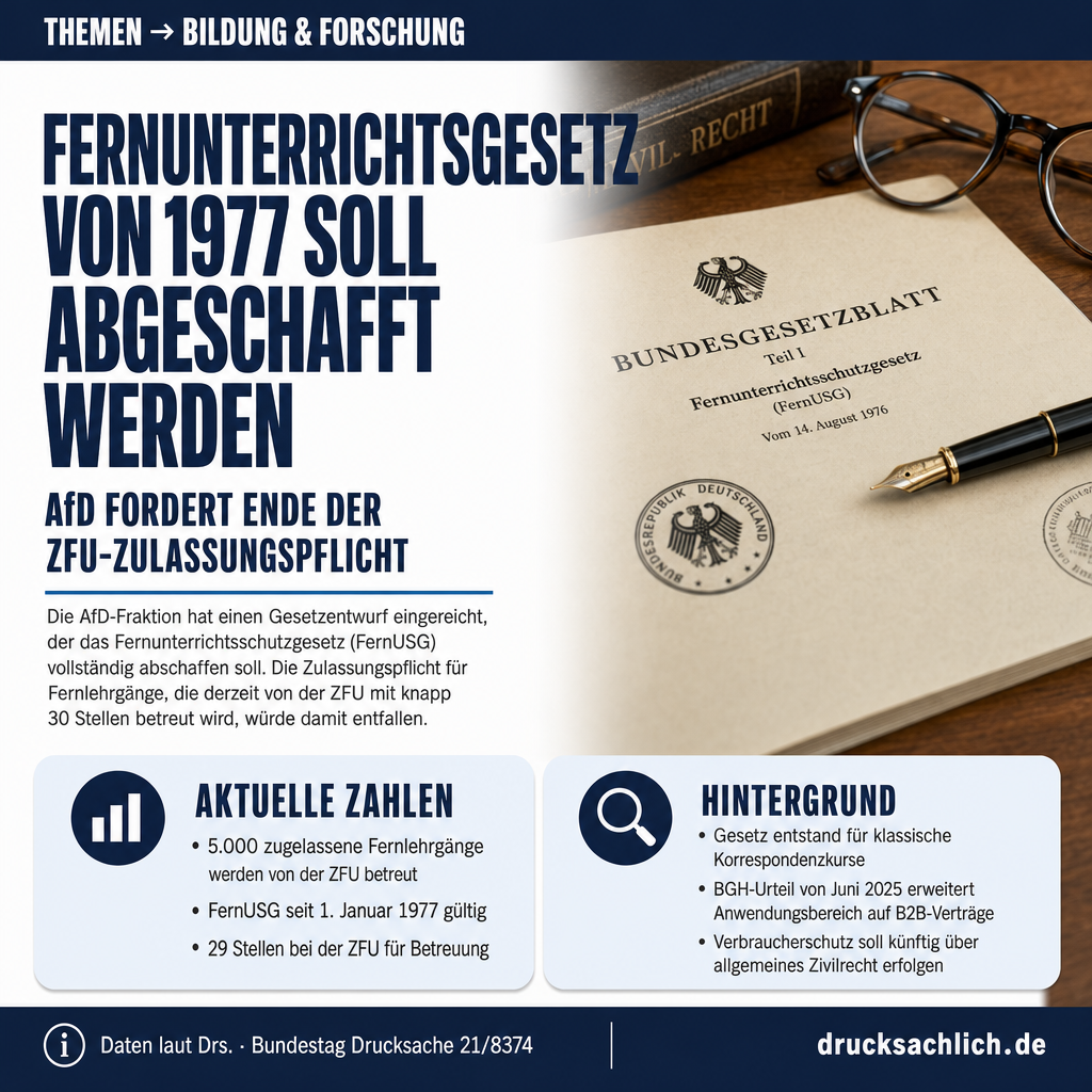 FernUSG-Abschaffung: AfD will Zulassungspflicht kippen