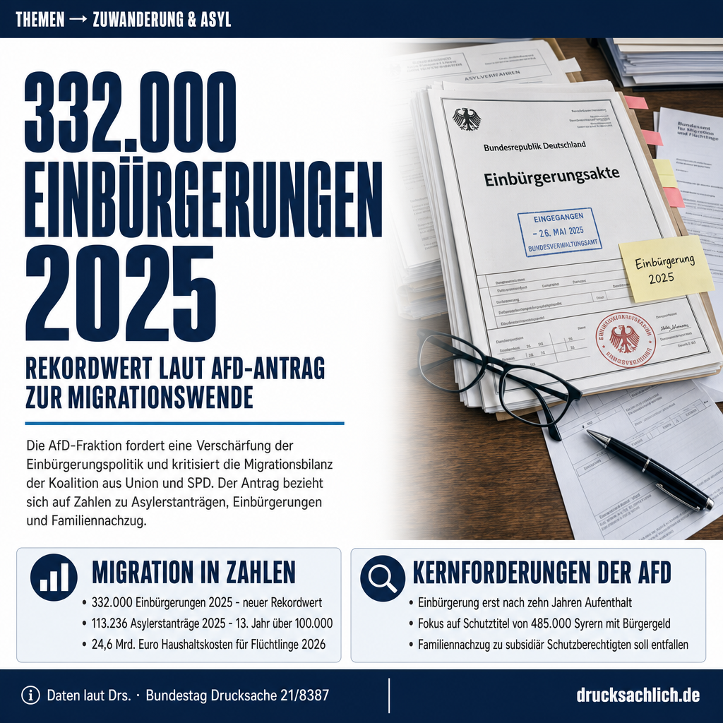 Migrationswende: AfD fordert Wende bei Einbürgerung