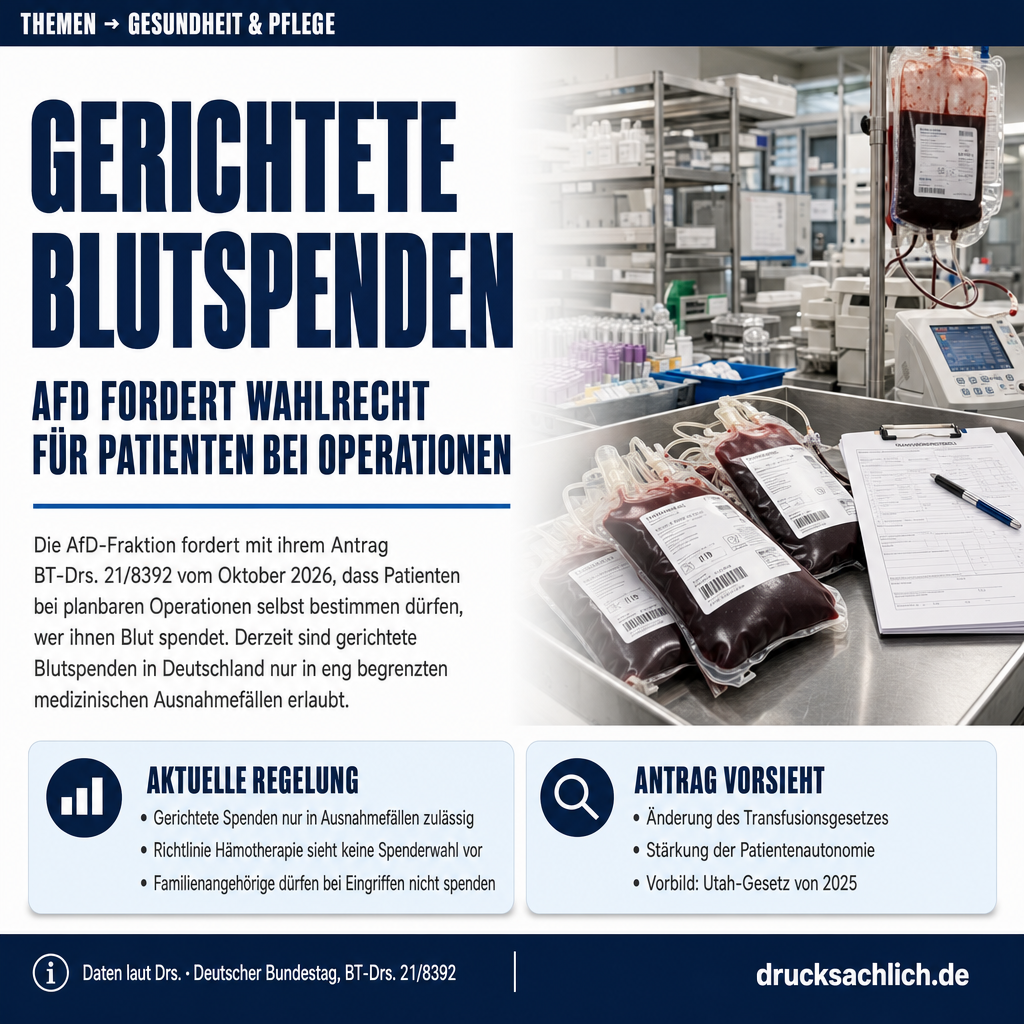Gerichtete Blutspenden: AfD will Spenderwahl erlauben