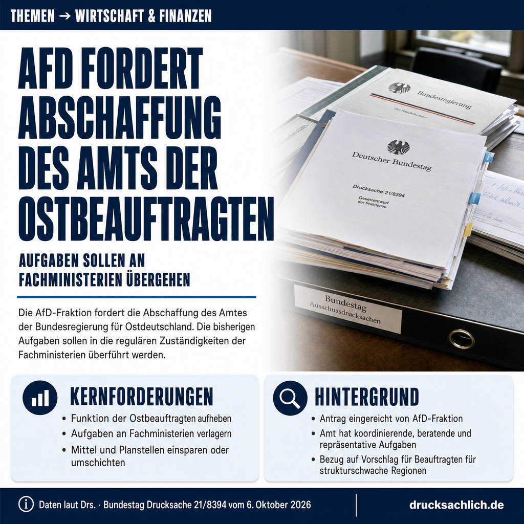 Ostbeauftragte: AfD will Amt der Bundesregierung abschaffen