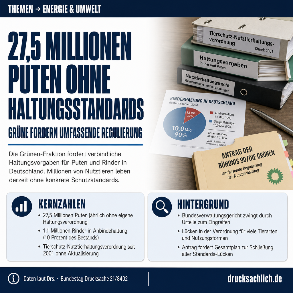 Tierhaltung: Grüne fordern Standards für Puten und Rinder