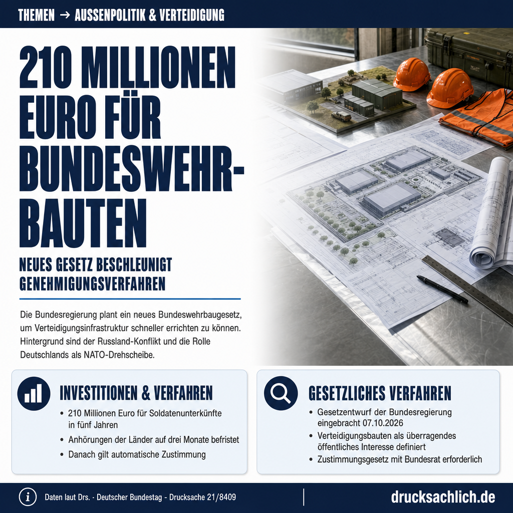 Bundeswehr-Infrastruktur: Bund will Bauverfahren beschleunigen