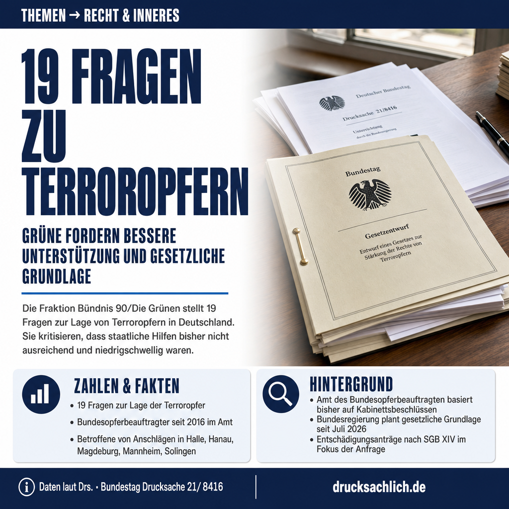 Terroropfer: Grüne fragen nach Lage und Opferbeauftragtem