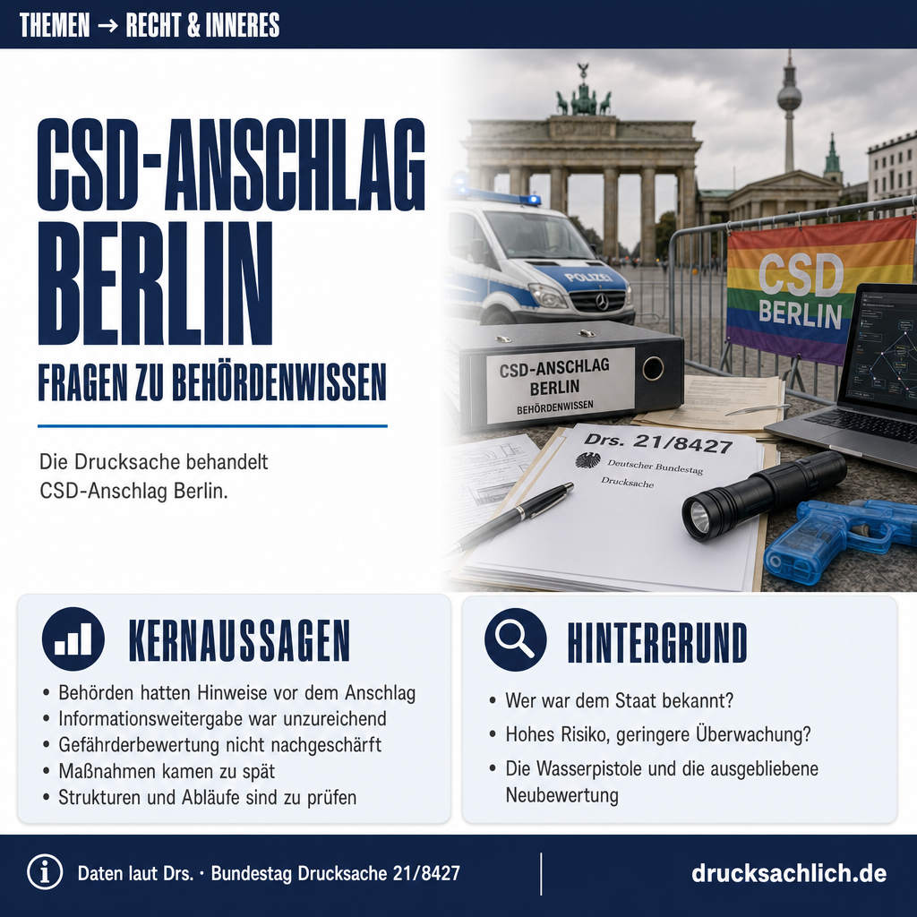 CSD-Anschlag Berlin: Fragen zu Behördenwissen