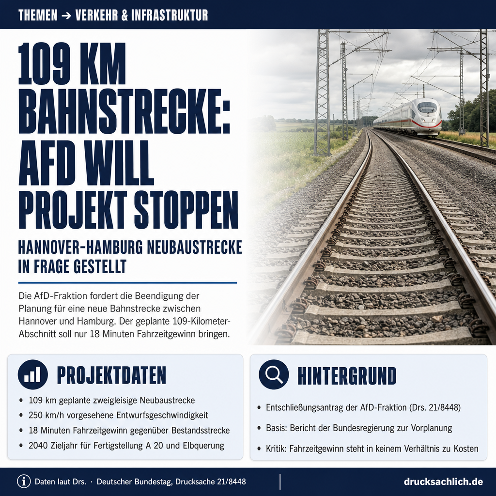Neubaustrecke Hannover–Hamburg: AfD will Planung stoppen
