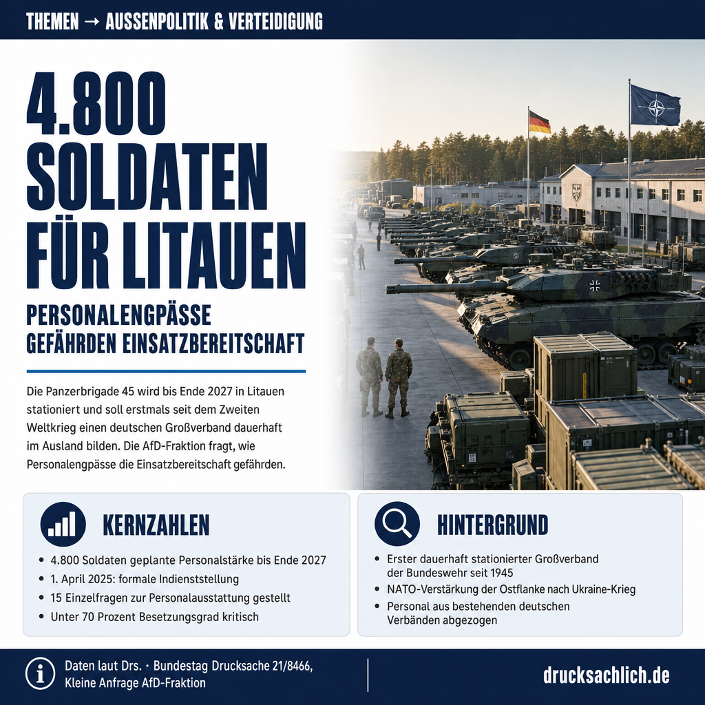 Panzerbrigade 45: Personalfragen zur Litauen-Stationierung
