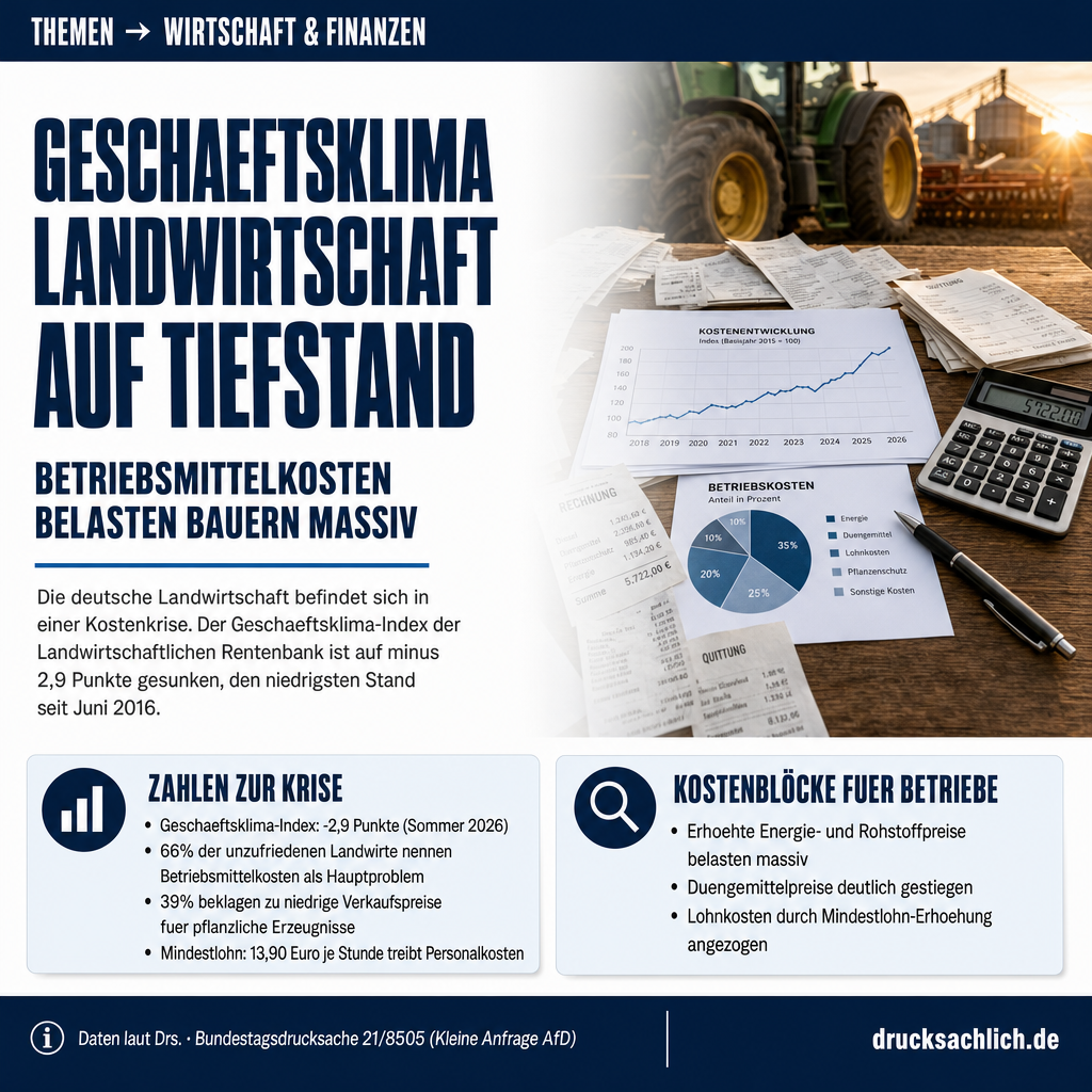 Erzeugerkosten Landwirtschaft: 11 Fragen zur Kostenlage