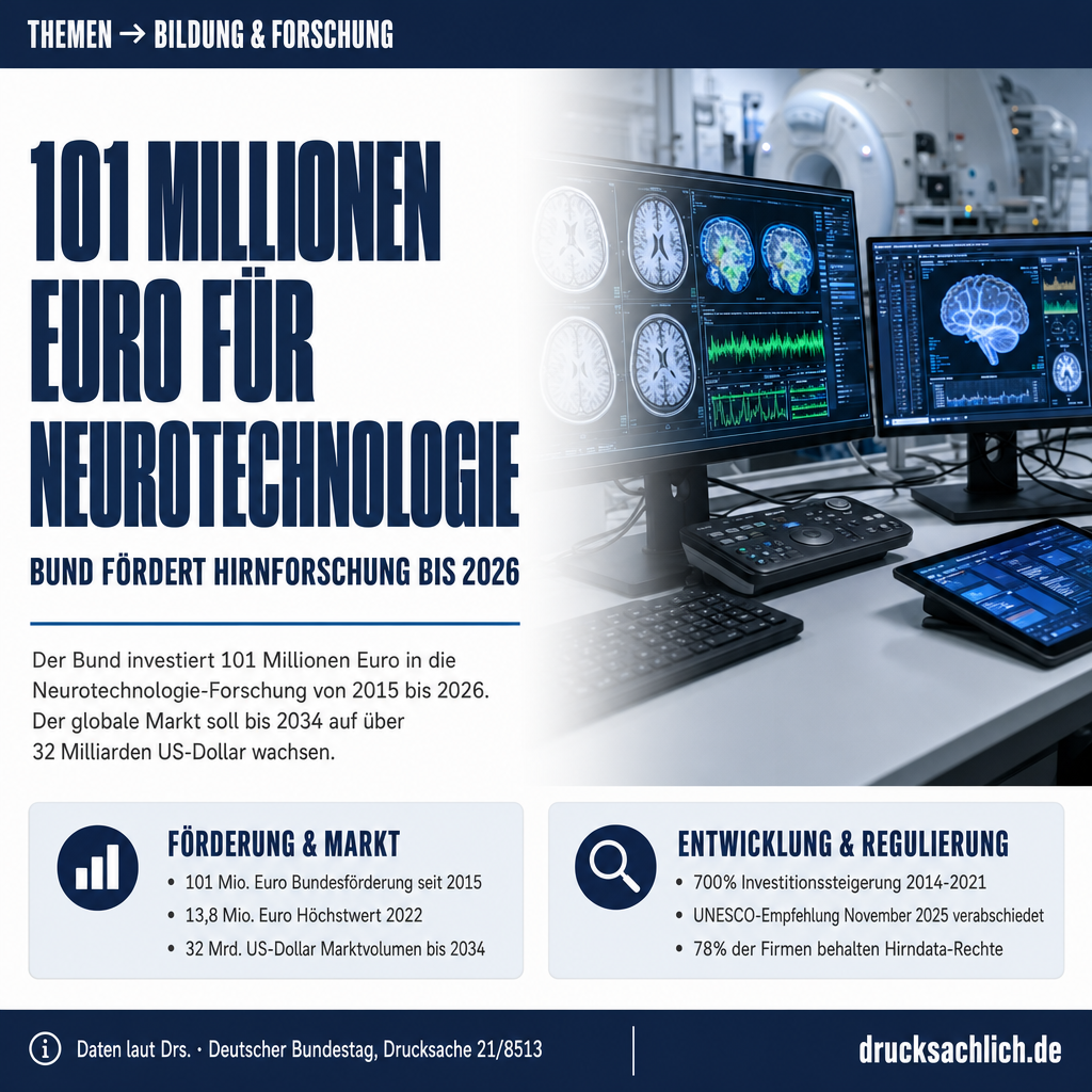 Neurotechnologie: Bund fördert Hirnforschung mit 101 Mio. Euro