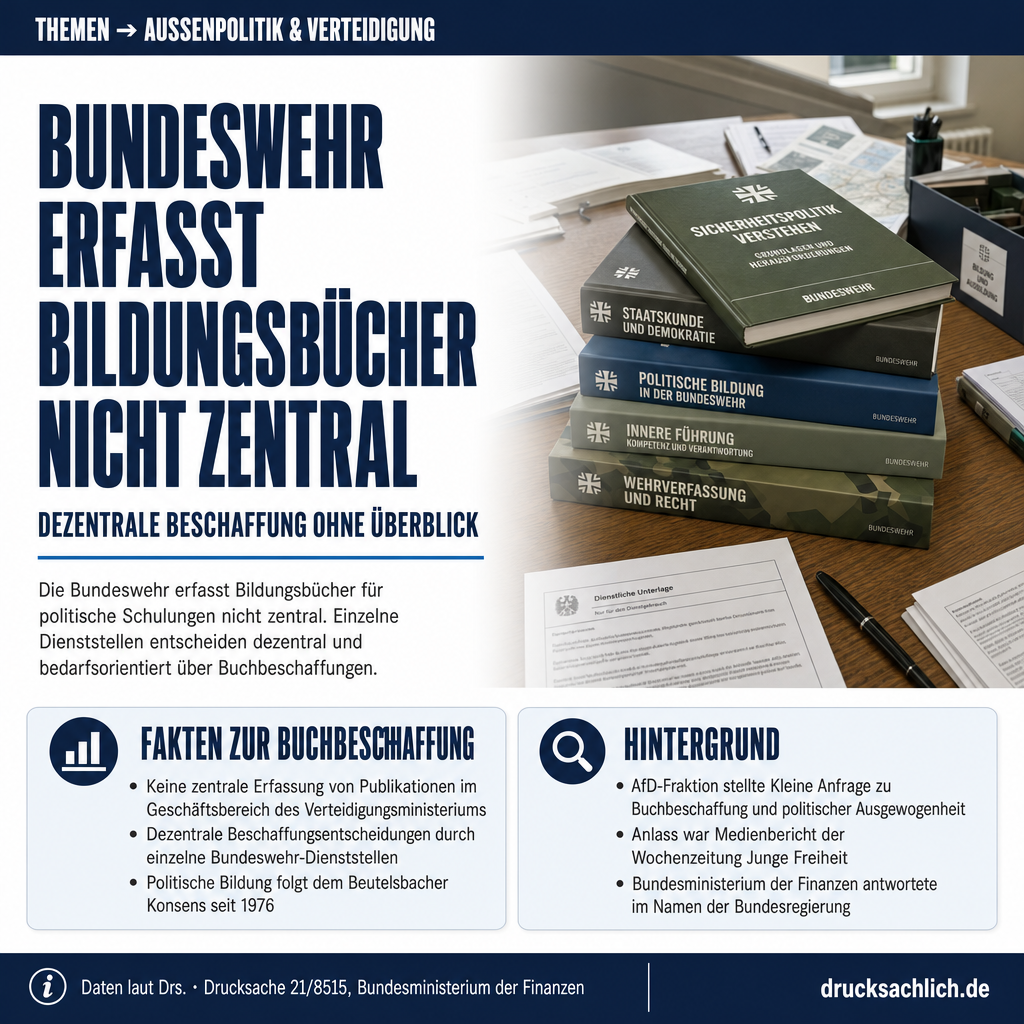 Politische Bildung Bundeswehr: Buchbeschaffung dezentral