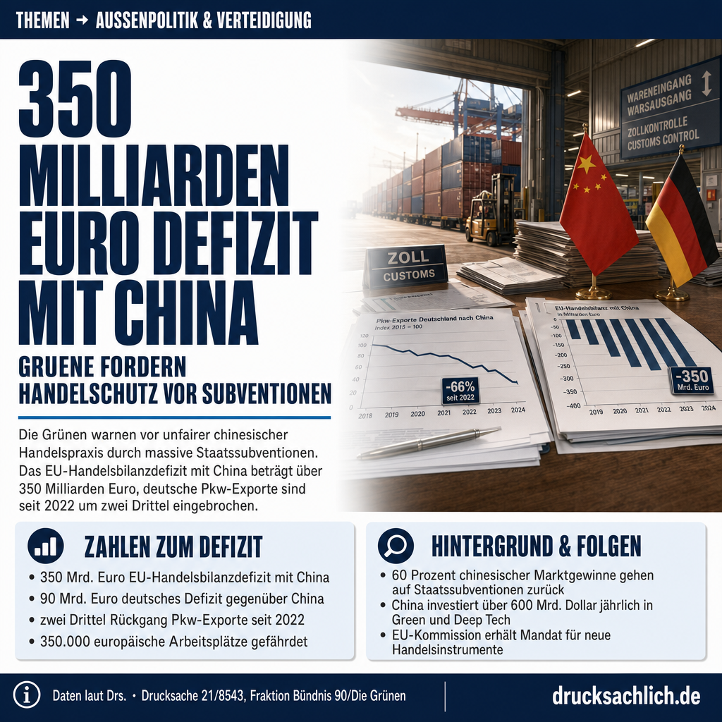 EU-Handelsschutz: Grüne fordern Schutz vor China-Subventionen