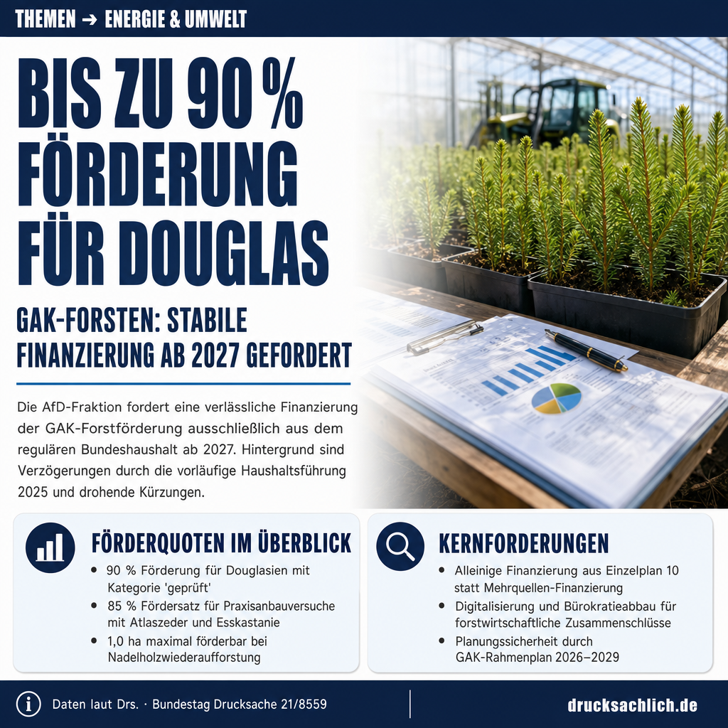 GAK-Förderung Forsten: Antrag für stabile Waldfinanzierung
