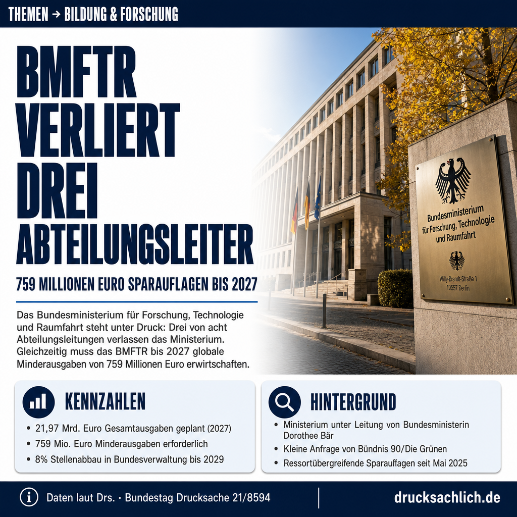BMFTR-Umbau: Drei Abteilungsleiter verlassen das Ministerium