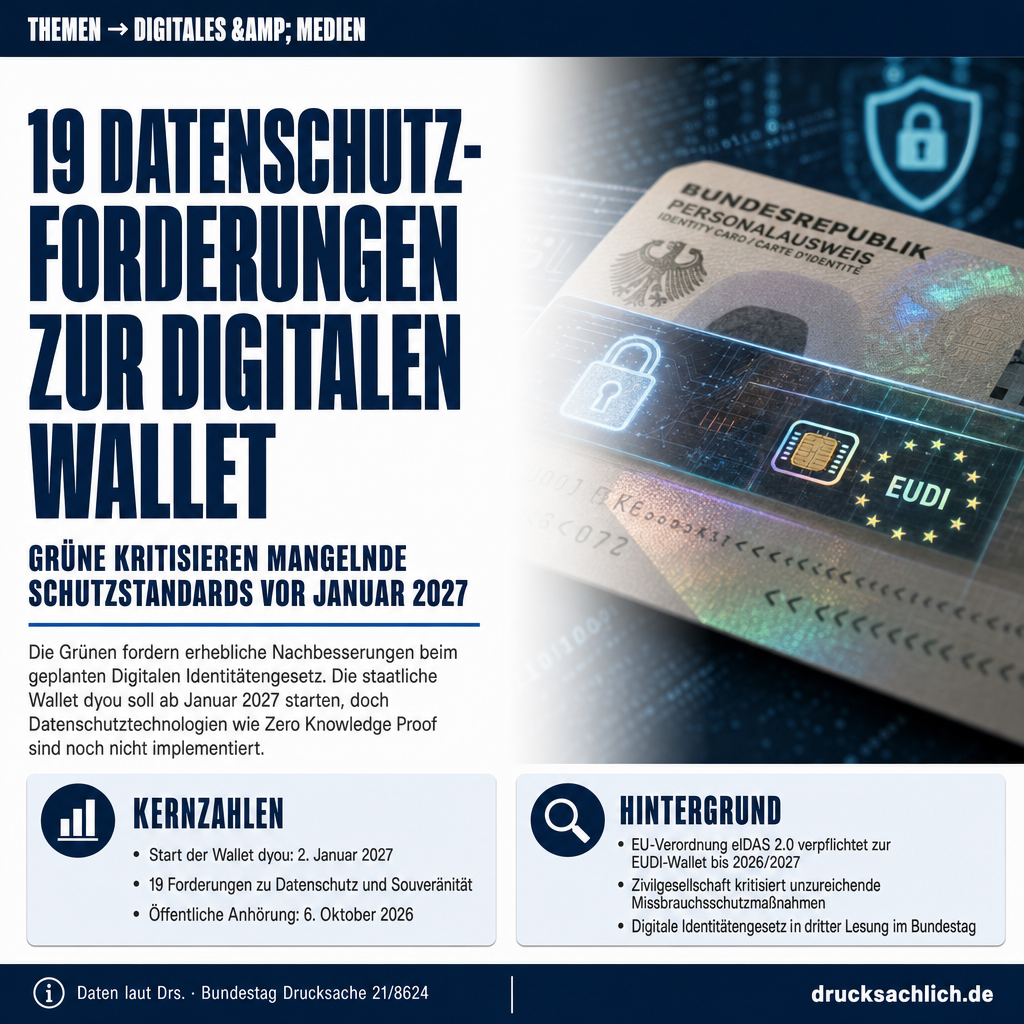Digitale Identität: Grüne fordern Datenschutz-Nachbesserungen