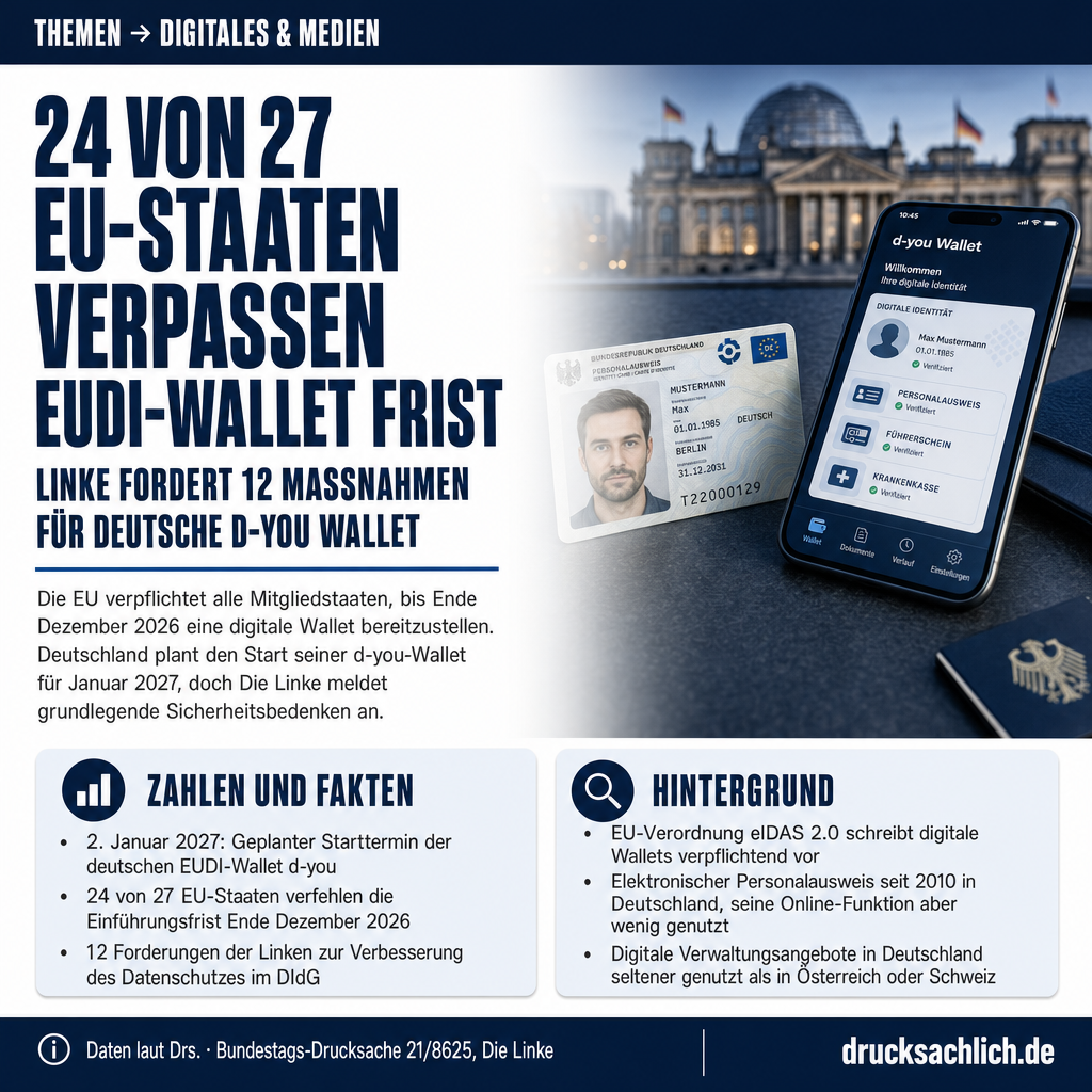 EUDI-Wallet d-you: Linke fordert Datenschutz-Nachbesserungen